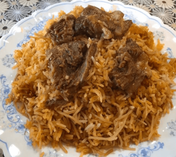 گوشت لای برنج